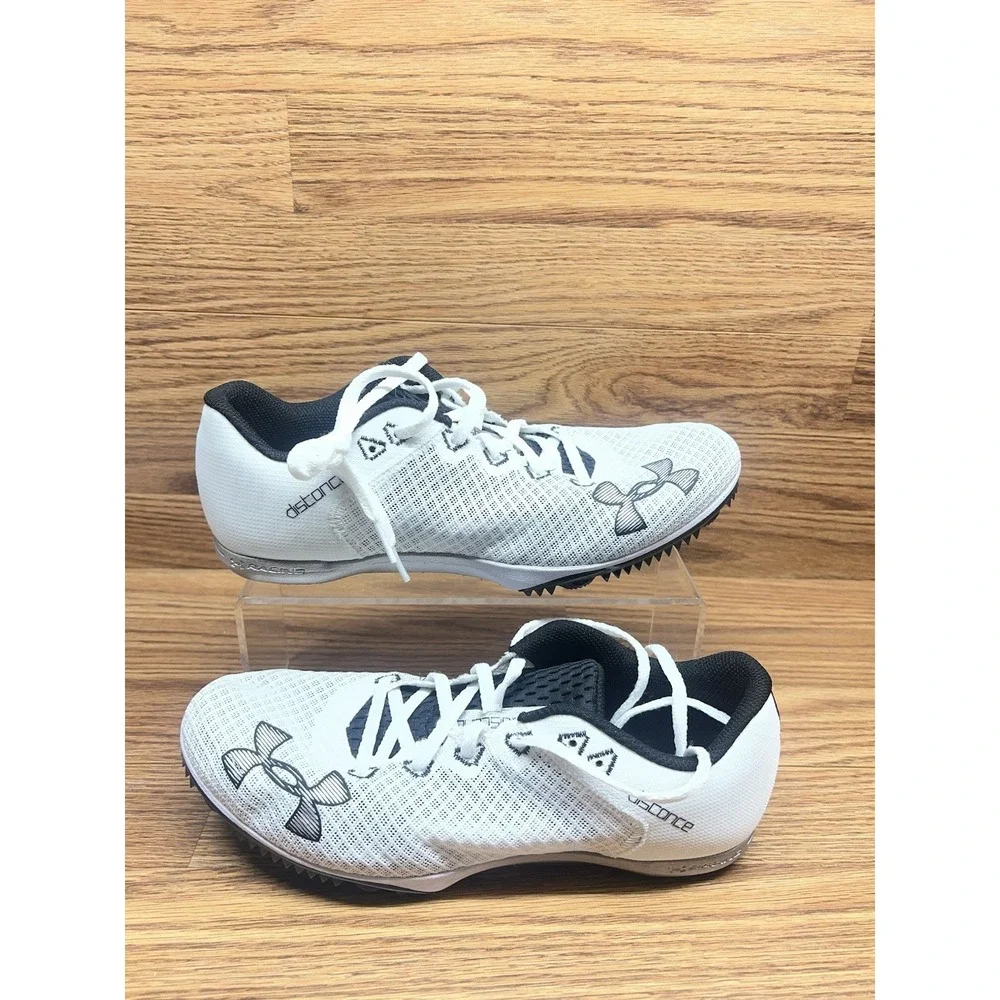 Unisex Under Armour Kick Distance 4 Track Spikes White sz. M10/W11.5 3025460-100